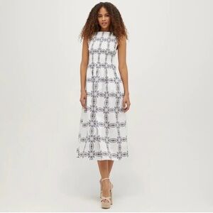 NEW Hill House The Cosima Nap Maxi Dress Marseille Geo Size XXL White Feminine